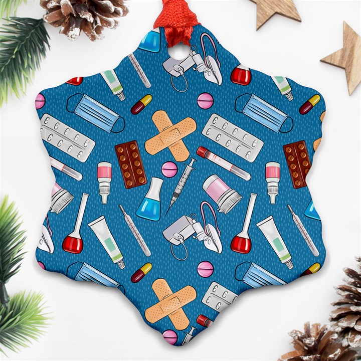 Medicine Pattern Snowflake Ornament (Two Sides)