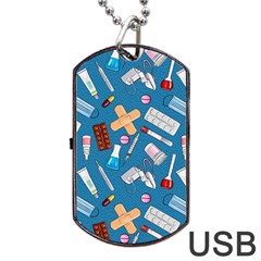 Medicine Pattern Dog Tag Usb Flash (two Sides) by SychEva