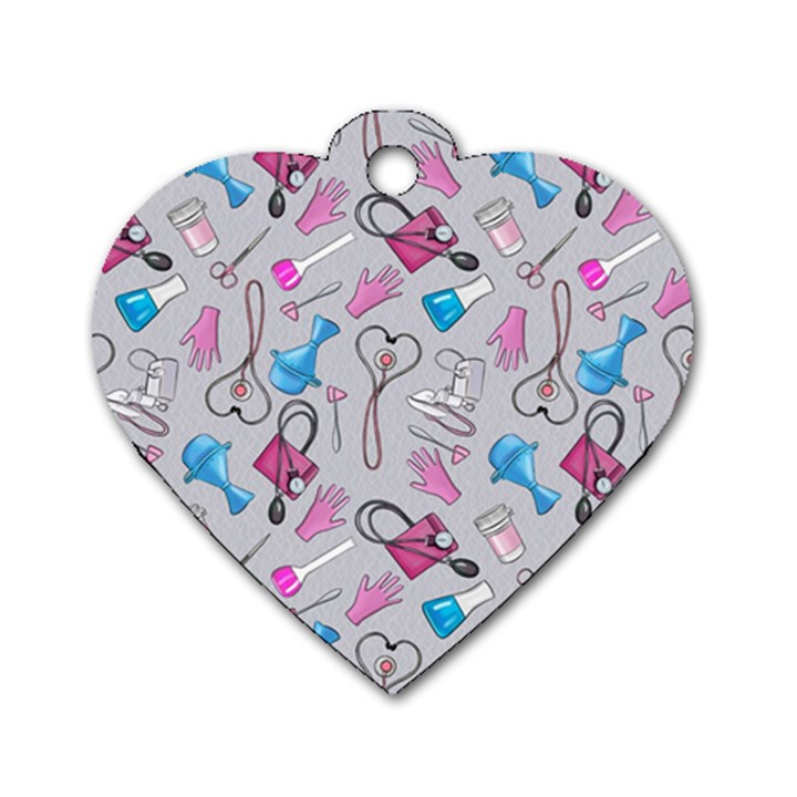 Medicine Dog Tag Heart (Two Sides)