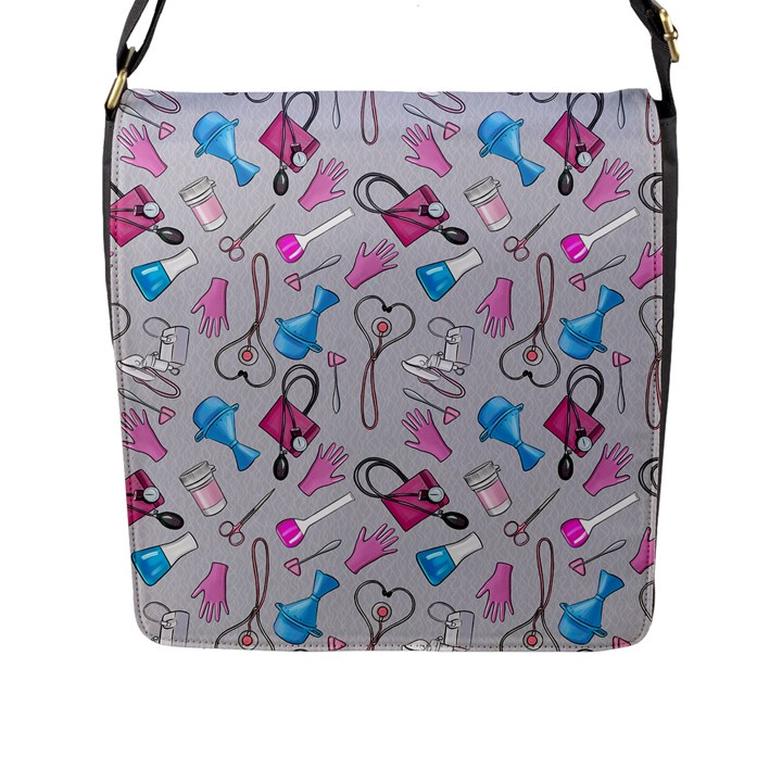 Medicine Flap Closure Messenger Bag (L)