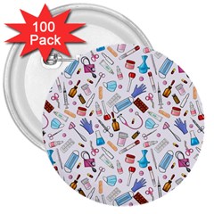 Medical 3  Buttons (100 Pack)  by SychEva