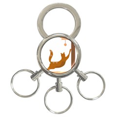 Animal Cat Pet Feline Mammal 3-ring Key Chain by Semog4