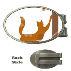 Animal Cat Pet Feline Mammal Money Clips (oval)  by Semog4