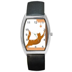 Animal Cat Pet Feline Mammal Barrel Style Metal Watch by Semog4