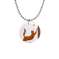 Animal Cat Pet Feline Mammal 1  Button Necklace by Semog4