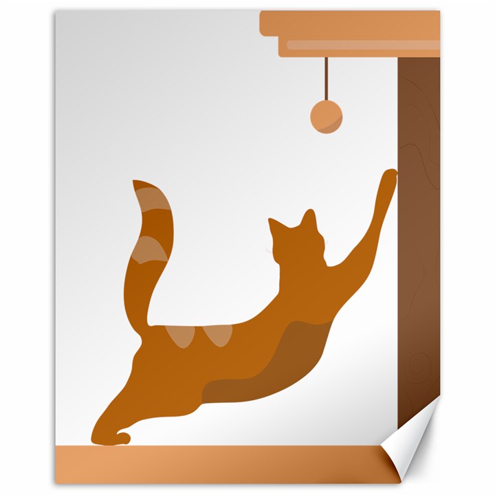 Animal Cat Pet Feline Mammal Canvas 11  x 14 