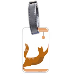 Animal Cat Pet Feline Mammal Luggage Tag (two Sides) by Semog4