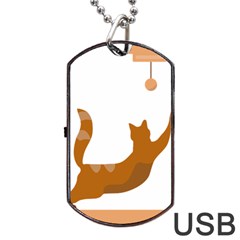 Animal Cat Pet Feline Mammal Dog Tag Usb Flash (one Side) by Semog4