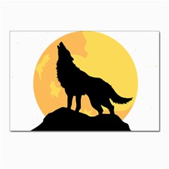 Wolf Wild Animal Night Moon Postcard 4 x 6  (pkg Of 10) by Semog4