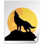 Wolf Wild Animal Night Moon Canvas 16  x 20  15.75 x19.29  Canvas - 1