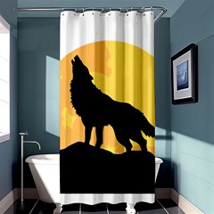 Wolf Wild Animal Night Moon Shower Curtain 36  X 72  (stall)  by Semog4