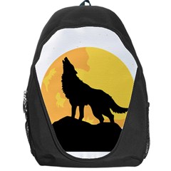 Wolf Wild Animal Night Moon Backpack Bag by Semog4