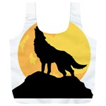 Wolf Wild Animal Night Moon Full Print Recycle Bag (XXXL) Front