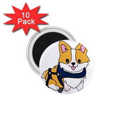 Puppy Cartoon Corgi 1 75  Magnets (10 Pack)  by Semog4