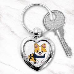 Puppy Cartoon Corgi Key Chain (heart) by Semog4