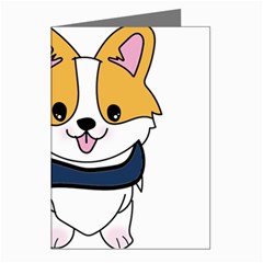 Puppy Cartoon Corgi Greeting Cards (pkg Of 8) by Semog4