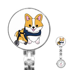 Puppy Cartoon Corgi Stainless Steel Nurses Watch