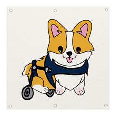 Puppy Cartoon Corgi Banner And Sign 3  X 3 