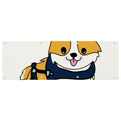 Puppy Cartoon Corgi Banner And Sign 9  X 3  by Semog4