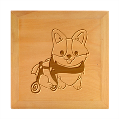 Puppy Cartoon Corgi Wood Photo Frame Cube by Semog4