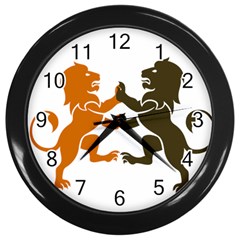 Lions Animals Wild Cats Wall Clock (black) by Semog4