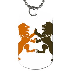 Lions Animals Wild Cats Dog Tag (two Sides) by Semog4