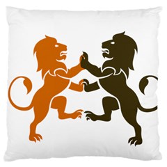 Lions Animals Wild Cats Large Cushion Case (one Side) by Semog4