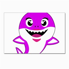 Purple Shark Fish Postcard 4 x 6  (pkg Of 10) by Semog4