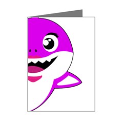 Purple Shark Fish Mini Greeting Card by Semog4