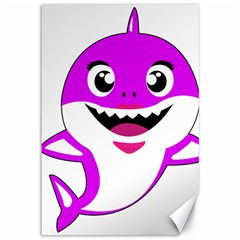 Purple Shark Fish Canvas 12  X 18  by Semog4