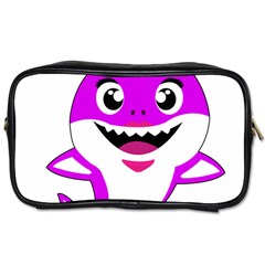 Purple Shark Fish Toiletries Bag (one Side) by Semog4