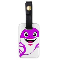 Purple Shark Fish Luggage Tag (one Side) by Semog4