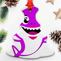 Purple Shark Fish Christmas Tree Ornament (two Sides) by Semog4