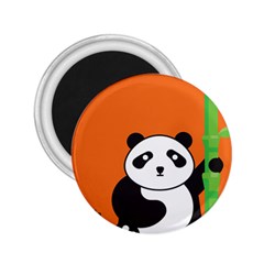 Panda Animal Orange Sun Nature 2 25  Magnets by Semog4