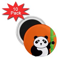 Panda Animal Orange Sun Nature 1 75  Magnets (10 Pack)  by Semog4