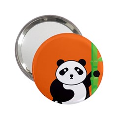 Panda Animal Orange Sun Nature 2 25  Handbag Mirrors by Semog4