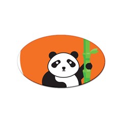 Panda Animal Orange Sun Nature Sticker Oval (100 Pack) by Semog4