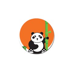 Panda Animal Orange Sun Nature Golf Ball Marker (4 Pack) by Semog4