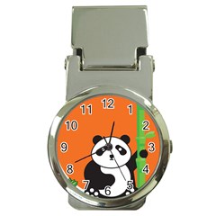 Panda Animal Orange Sun Nature Money Clip Watches by Semog4