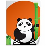 Panda Animal Orange Sun Nature Canvas 36  x 48  35.26 x46.15  Canvas - 1