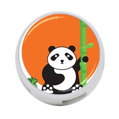 Panda Animal Orange Sun Nature 4-port Usb Hub (two Sides) by Semog4