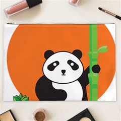 Panda Animal Orange Sun Nature Cosmetic Bag (xxl) by Semog4