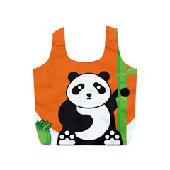 Panda Animal Orange Sun Nature Full Print Recycle Bag (s) by Semog4