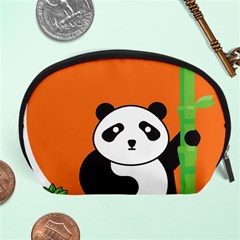 Panda Animal Orange Sun Nature Accessory Pouch (large) by Semog4