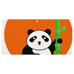 Panda Animal Orange Sun Nature Banner And Sign 4  X 2  by Semog4