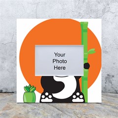 Panda Animal Orange Sun Nature White Box Photo Frame 4  X 6  by Semog4