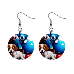 Cute Dog Dogs Animal Pet Mini Button Earrings by Semog4