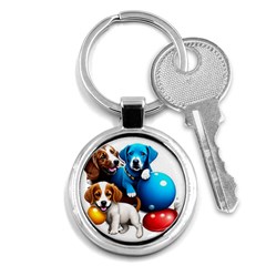 Cute Dog Dogs Animal Pet Key Chain (round) by Semog4