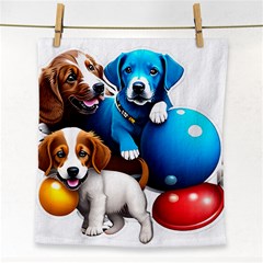 Cute Dog Dogs Animal Pet Face Towel by Semog4