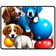 Cute Dog Dogs Animal Pet Fleece Blanket (medium) by Semog4